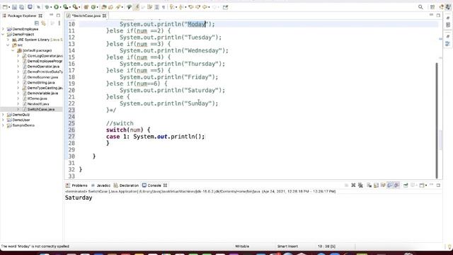 15. Switch Case Statement in Java Programming смотреть онлайн