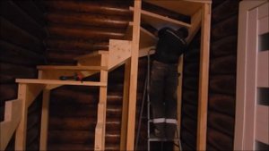 Изготовление трехмаршевой лестницы / ступенька 48