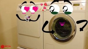 Washing Machine Destruction | Washing Machine Dancing With Rock Inside - Woa Doodles