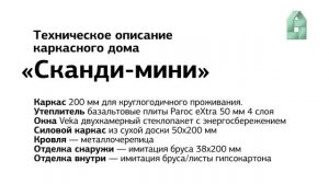 Красивый каркасный дом «Сканди-мини» 6х9. 3D проект каркасного дома,