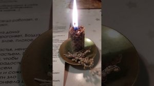 Вечерний ритуал очищение от негатива себя и дома! Свеча из вощины с полынью! ??