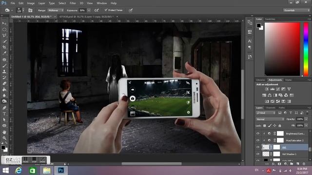 Photoshop Manipulation - Ghost inside the camera смотреть онлайн