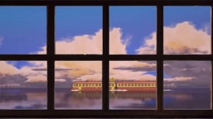 Anime Fake Window (Spirited Away) (Train on Track Scene)