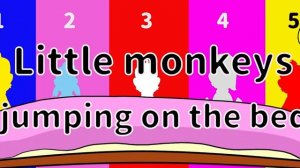 5 Five Little Monkeys Jumping On The Bed | Children Nursery Rhyme | Songs | Baby Puff Puff