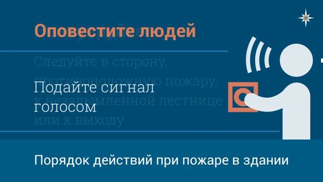 Порядок действий при пожаре в здании