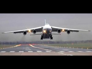 Взлет АН-124 "Руслан" из кабины (обслуживающего персонала)