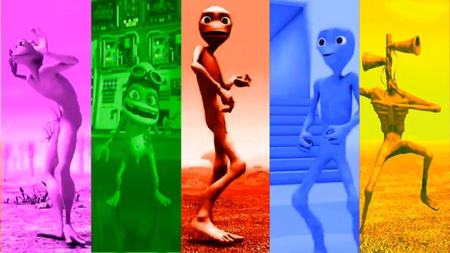 👽👽👽👽 Green Alien Dance Challenge Me Kemaste vs Crazy Frog vs Patila Siren Head vs Dame Tu Cosita
