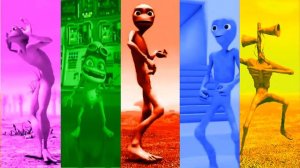 👽👽👽👽 Green Alien Dance Challenge Me Kemaste vs Crazy Frog vs Patila Siren Head vs Dame Tu Cosita