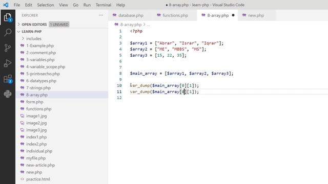 10- Arrays | | PHP Complete Course | 2022