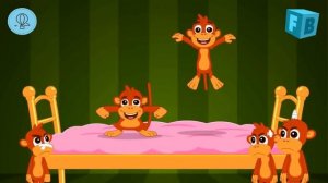 Детские песни на английском языке |  Kids Songs |  5 маленьких обезьянок |  five little monkeys