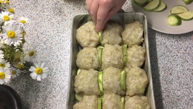 Тефтели из куриного филе с кабачками///Chicken fillet meatballs with zucchini