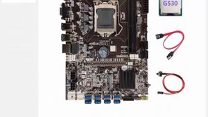 Материнская плата B75 BTC для майнинга + ЦП G530 + кабель SATA + кабель переключателя
