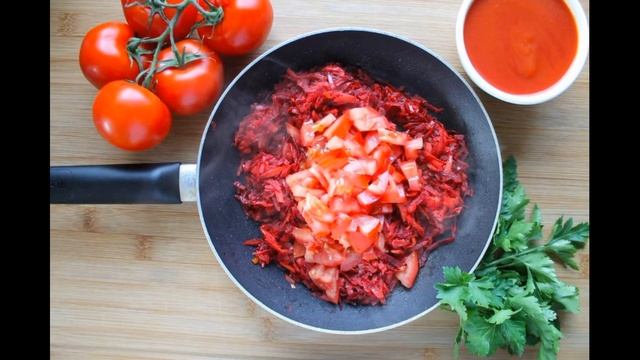 Борщ с квашеной капустой и свеклой.