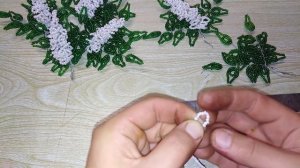 Сирень из бисера своими руками ПОДРОБНЫЙ МК//Master class How to make Lilac from beads А4