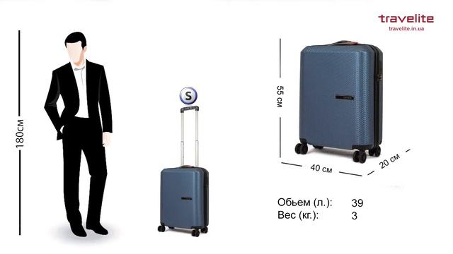 Обзор чемодана на колесах Travelite SKYWALK/Navy смотреть онлайн