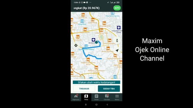 Maxim driver pemula || Cara Menggunakan Maps Di Maxim ~ Maxim Ojek Online смотреть онлайн