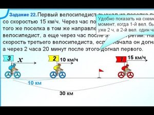 9 класс. Три велосипедиста