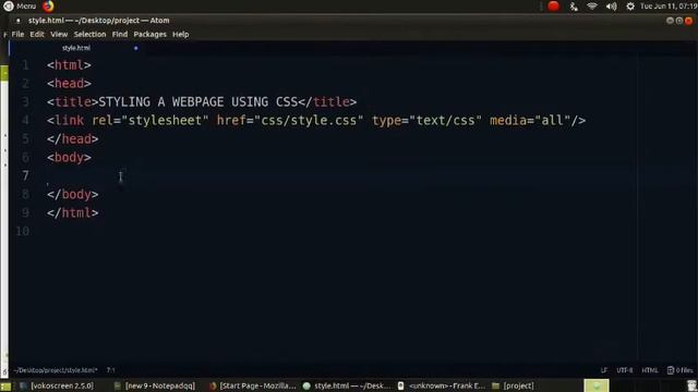 HTML & CSS TUTORIAL FOR BEGINNERS PART 6 - STYLING A WEB PAGE WITH CSS - CSS TUTORIAL