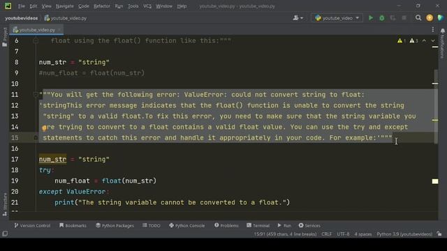 "Debugging Python: Solving 'ValueError: could not convert string to float'"