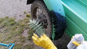 Прицеп для мотоблока. Камуфляж, натуральный трафарет.