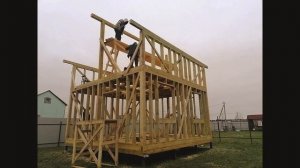 Таймлапс. Каркасный Дом 6х6 своими руками за 9 дней | #ЯвДрова