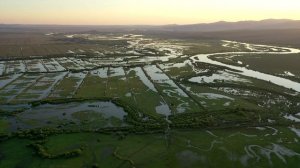 Река Хилок в Бичурском районе Бурятии. Вечерняя съёмка на закате.