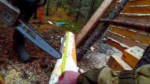 Строительство охотничей избы с баней. Красноярский край. Часть 2.