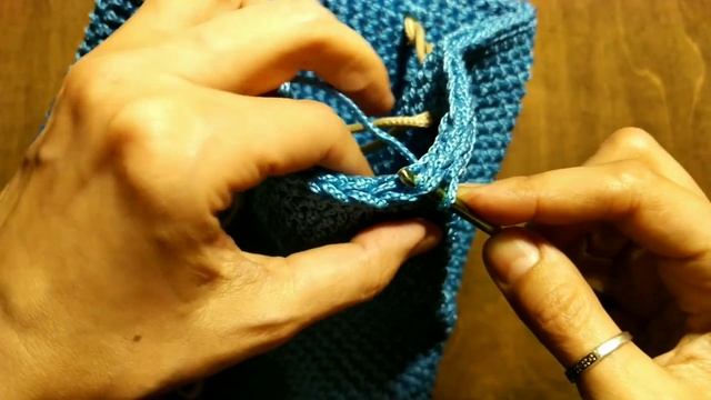 Рюкзак крючком из шнура для начинающих. Часть 4. Крепим Клапан.