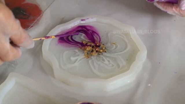 Анютины глазки из эпоксидной смолы смотреть онлайн