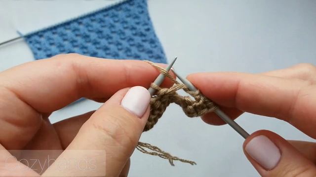 Очень простой и легкий ажурный узор спицами для начинающих смотреть онлайн