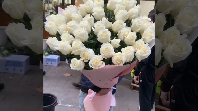 РОЗЫ БЕЛЫЙ ШОКОЛАД МЕТРОВЫЕ. ДОСТАВКА ЦВЕТОВ ДНЕПР