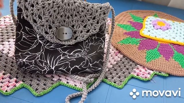 ?#сумкамоеймечты Сшила мини сумочку с вязанными элементами смотреть онлайн