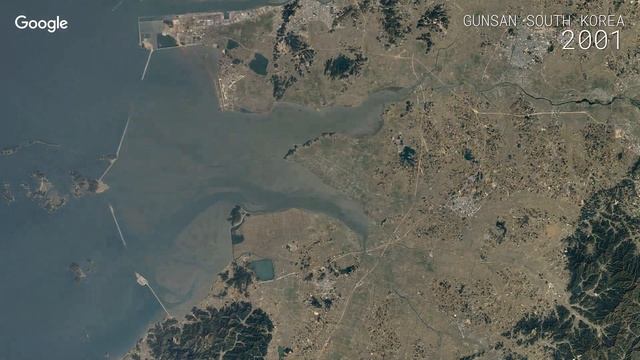 Google Timelapse: Gunsan, South Korea смотреть онлайн