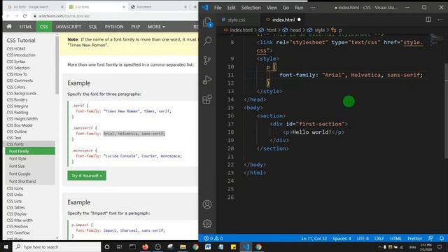 CSS3 16 - CSS Fonts and How To Use Google Fonts on a Webpage смотреть онлайн
