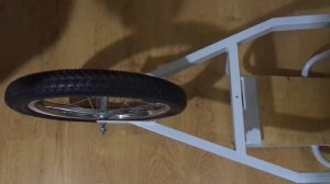 Установка колеса на одноколёсный велоприцеп