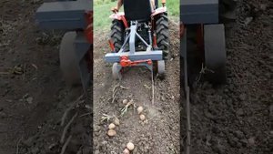 Японский минитрактор с самодельной вибролапой.