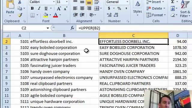 Excel - Changing Case in Excel: Lower, Upper, Proper: Episode 1356