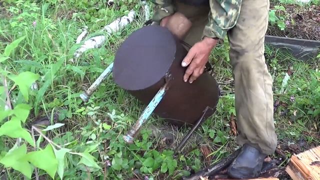 ? ПРОСТАЯ ПЕЧКА ДЛЯ ОХОТНИЧЬЕЙ ИЗБУШКИ, как ее сделал дядя Толя смотреть онлайн