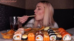 MUKBANG | Опять Суши/роллы, мидии | Sushi/rolls, mussels не ASMR
