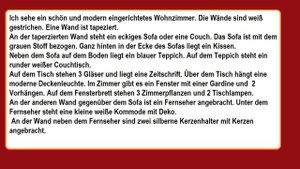 описание комнаты на немецком. новые слова