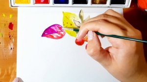 Осенний букет. Осенние листья. Акварель