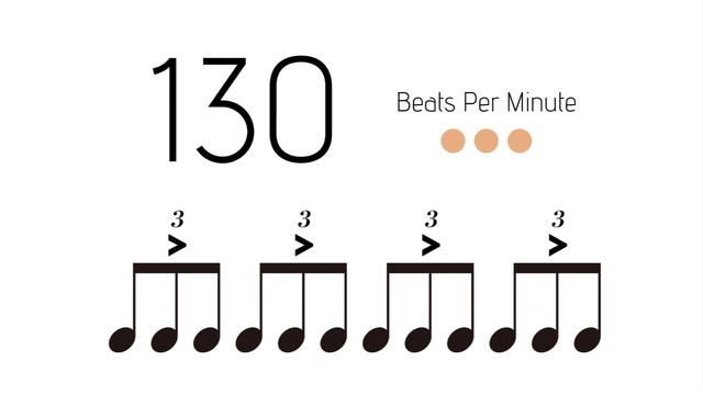 BPM = 130　メトロノーム - metronome - 3連 アクセント1-2 смотреть онлайн