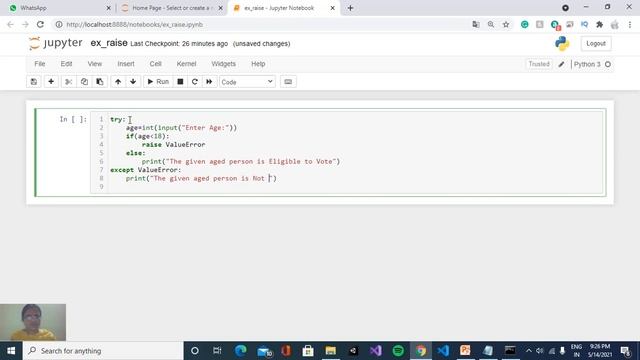 Python Programming Language in Tamil | Exception Handling | Raising Exceptions with Example смотреть онлайн