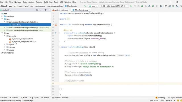 Caixa de Diálogo Alerta no Android Studio 4.1 смотреть онлайн