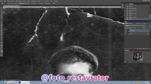 Сложная реставрация сильно поврежденного фото (ускоренное видео) Реставрация фотографии.