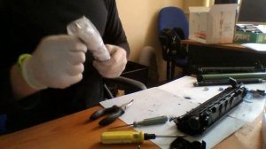 Замена магнитного вала на картридже HP1010