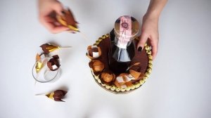 Мастер-класс по декору бутылки алкоголя I Как украсить бутылку I Подарок на 23 февраля