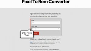 Pixel (px) to rem converter