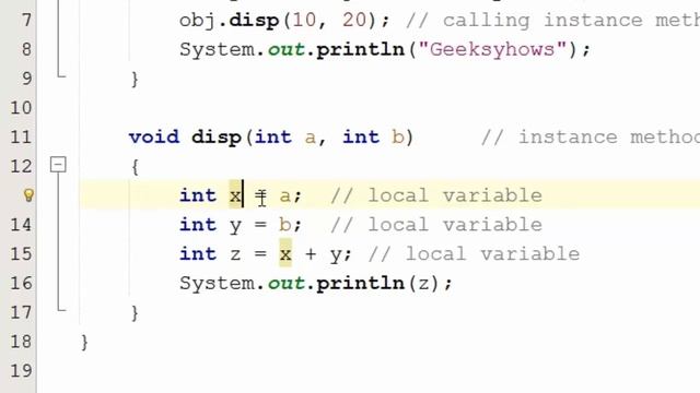 57. Instance Method with Parameter in Java Programming (Hindi)