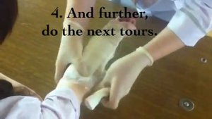 Наложение давящей повязки на предплечье